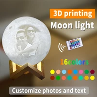 customized moon lamp phototext custom kids wifes gifts night light led usb charging tap control 216 colors lunar lamp