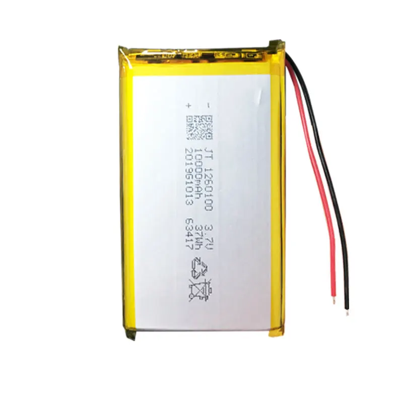 1260100 10000mah 3 7 V аккумуляторная батарея Lipo для GPS DVD стол электронная книга камера PDA