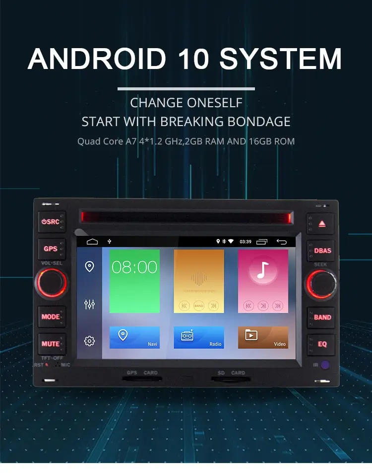 LJDA 2 Din Android 10,0 автомобильный dvd-плеер для Volkswagen PASSAT B5 MK5 Гольф транспортер поло 1080P радио gps навигация wifi стерео