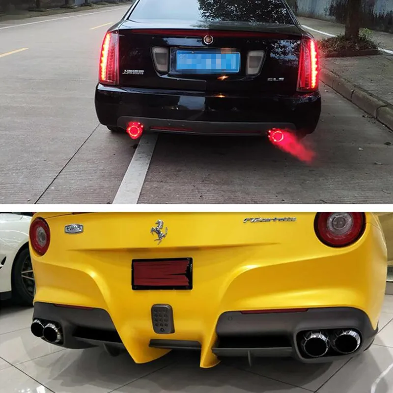 

Spitfire Tail Throat Lamp Car Exhaust Pipe Led Luminous Flame Effect Lamp Universal Stainless Steel Tail Gas Modification
