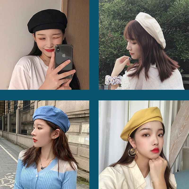 Берет женский в Корейском стиле элегантный модный головной убор винтажная