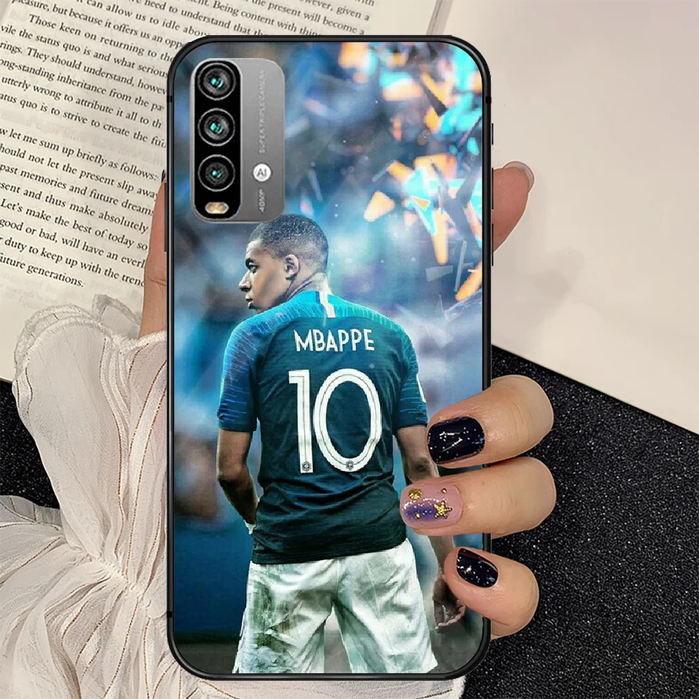 

Kylian Mbappe football Phone Tempered Glass Case Cover For Xiaomi Redmi note k 7 8 9 10 30 40 A C T S Pro Painting Prime