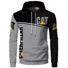 Толстовка с капюшоном для мужчин и женщин, спортивная одежда, гусеничный экскаватор, 3D-печать, графика, свитшот, для зимы и осени