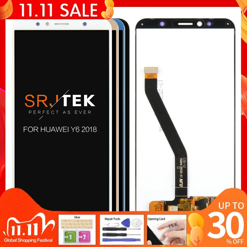 ЖК дисплей 5 7 дюйма для Huawei Y6 2018 сенсорный экран Prime с рамкой ATU L11 L21 L22 LX1 LX3 L31