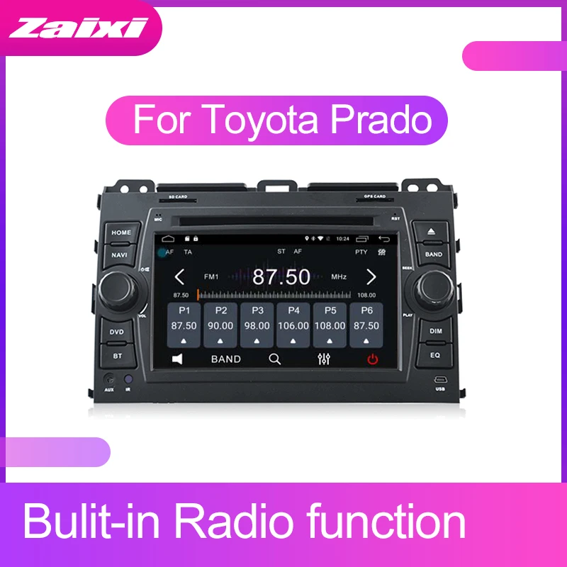 ZaiXi 2 DIN Android Сенсорный экран для Toyota Prado 2006 ~ 2010 автомобильный мультимедийный плеер