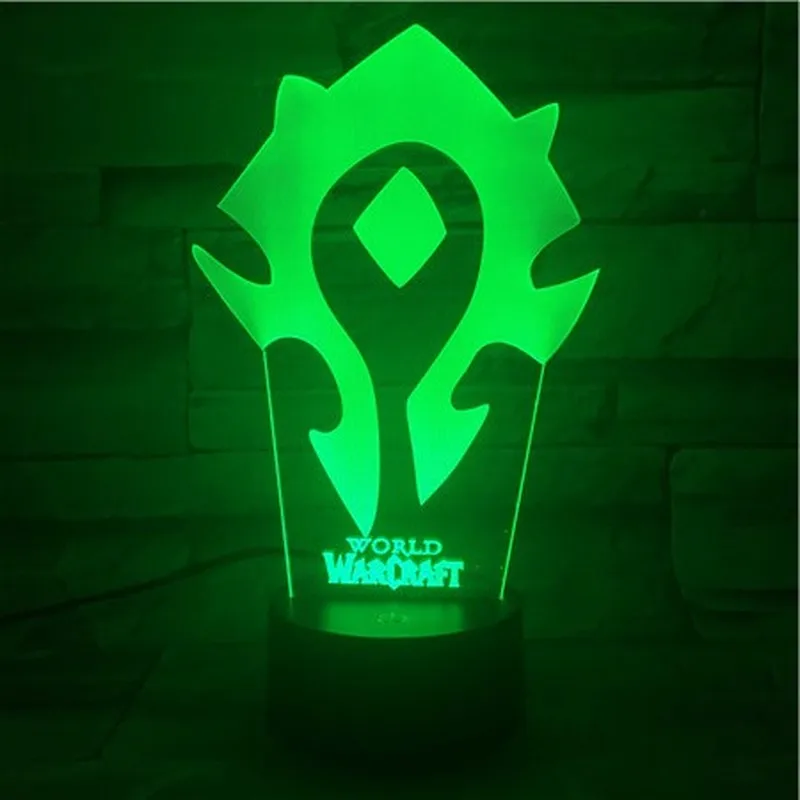 Игра World of Warcraft знак светодиодный ночной Светильник дропшиппинг Декор для дома