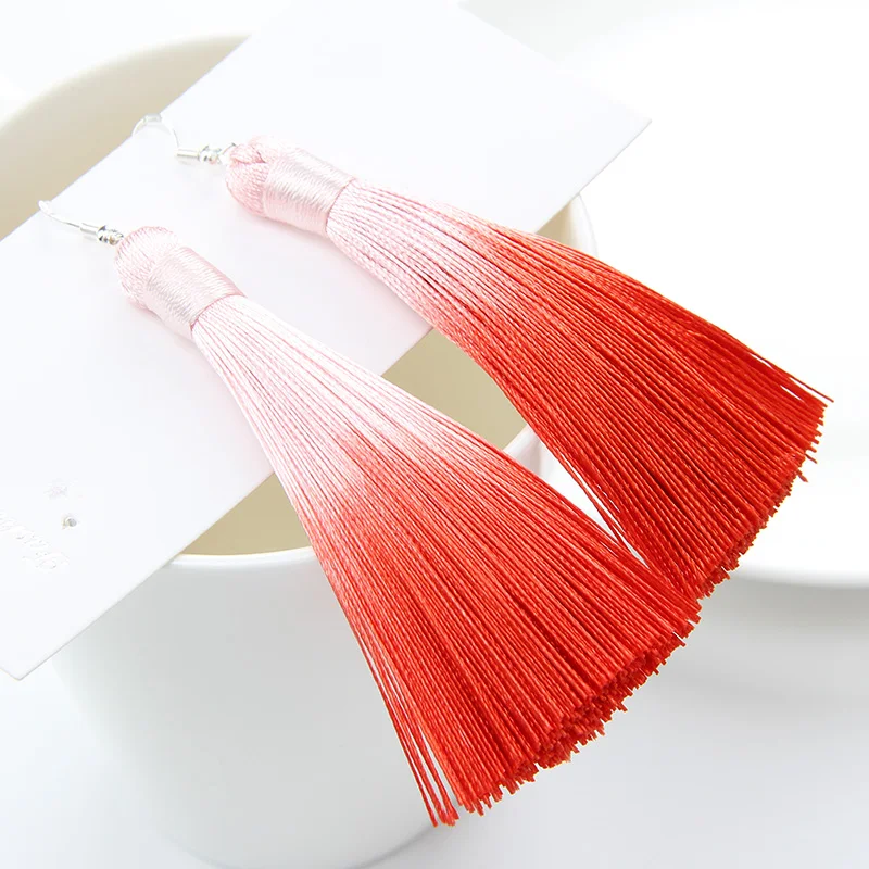 2019 новые Подвесные серьги женские модные сережки с кисточками Boho Национальный