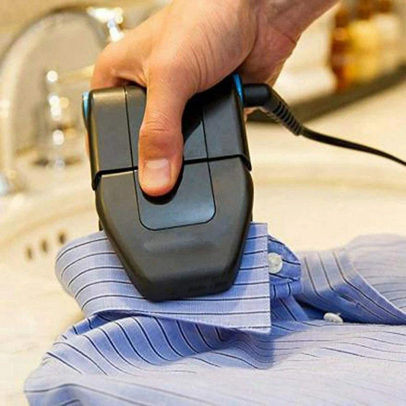 

Small Electric Iron Handheld Ironing,Mini Portable Travel Sewing Supplies Nonstick Soleplate Lightweight Heat Up UK Plug