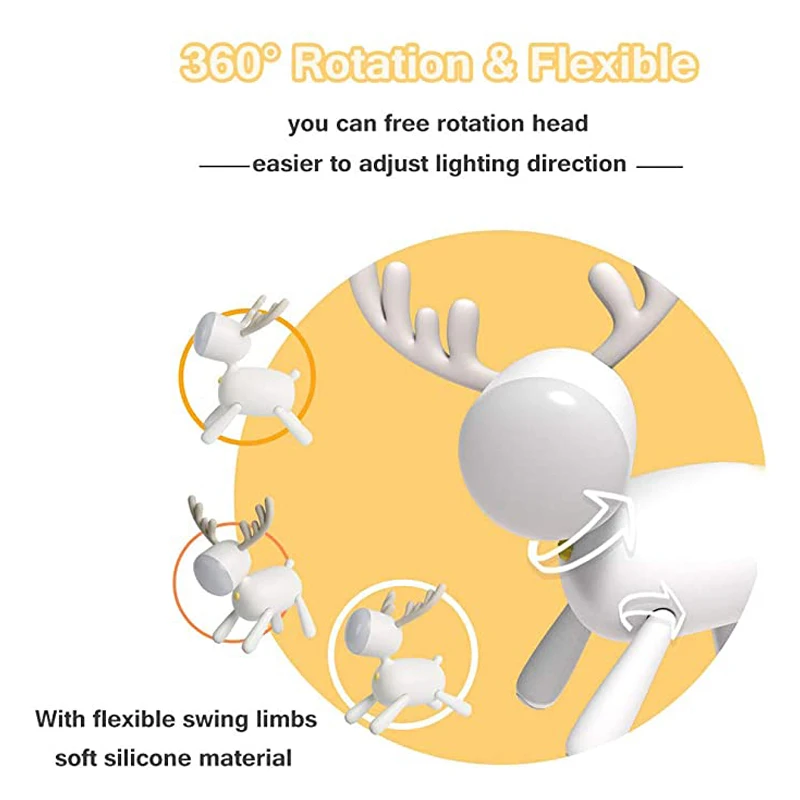 Прикроватная настольная лампа перезаряжаемая прекрасная милая Современная