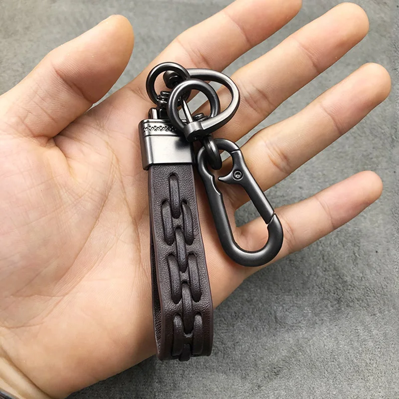Роскошный подарок брелок для ключей кольцо держатель плетеный трос мужской из