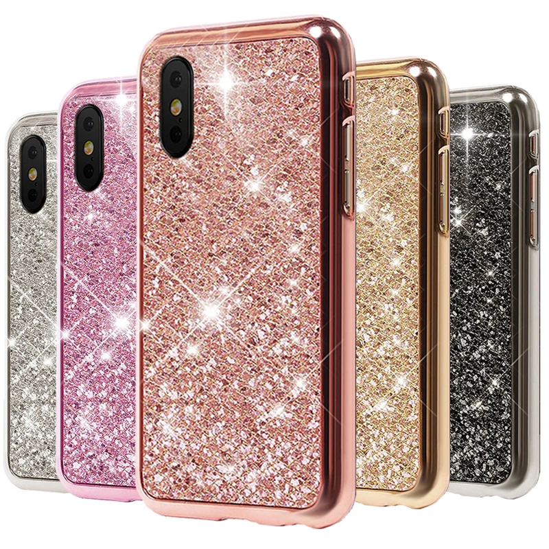 Блестящий сверкающий мягкий чехол для samsung Galaxy S10 Plus S10e S9 A20 A30 A50 A70 Модный Блестящий чехол для женщин и девушек
