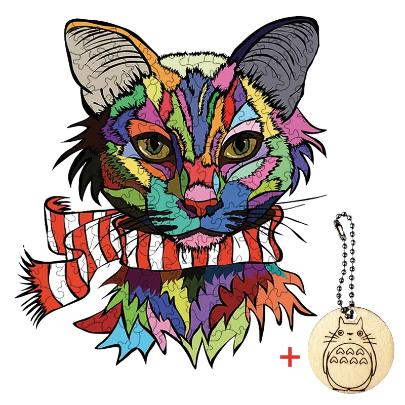 

Детский пазл для взрослых, «сделай сам», каждая деталь-пазл в форме животного, рождественский подарок для детей, пазл с наклейкой