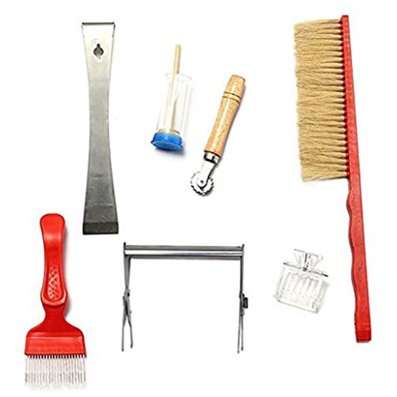 7 шт. Пчеловодство пчелиный улей лангстрот комплект скребок Оборудование Набор