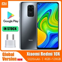 Global Version Xiaomi Redmi 10X 4G Rear Camera 6.53-Inch Full Screen Smartphone 5020mAh Large Battery 4GB+128GB Smart Phone
