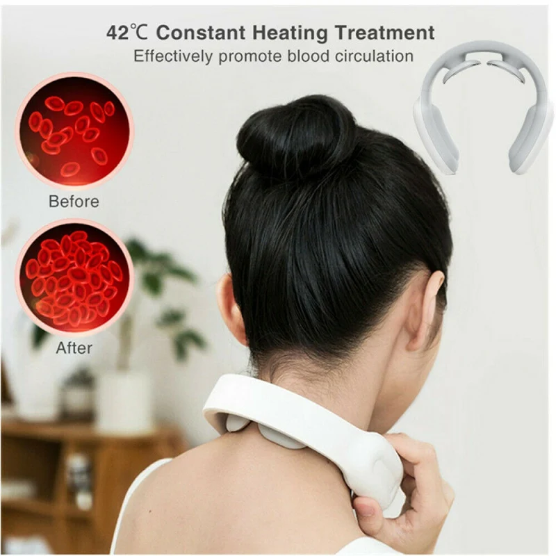 

Electric Neck Shoulder EMS Muscle Massager Magnetic Therapy Pulse Pain Relief Tool Relaxation Cervical Vertebra Physiotherapy