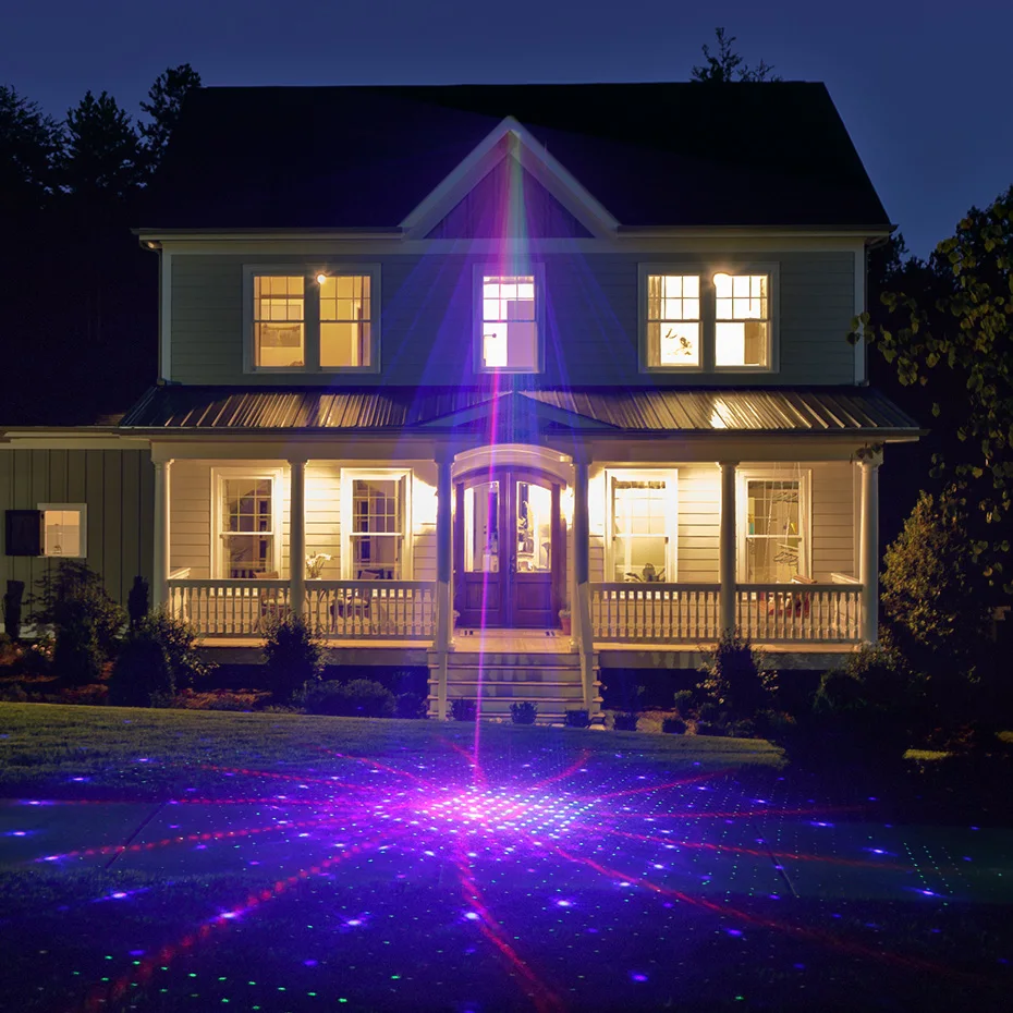 

RGB 32 Patterns Christmas Laser Projector Outdoor Light Remote Garden Waterproof IP65 Holiday Xmas Outside Shower Lighting