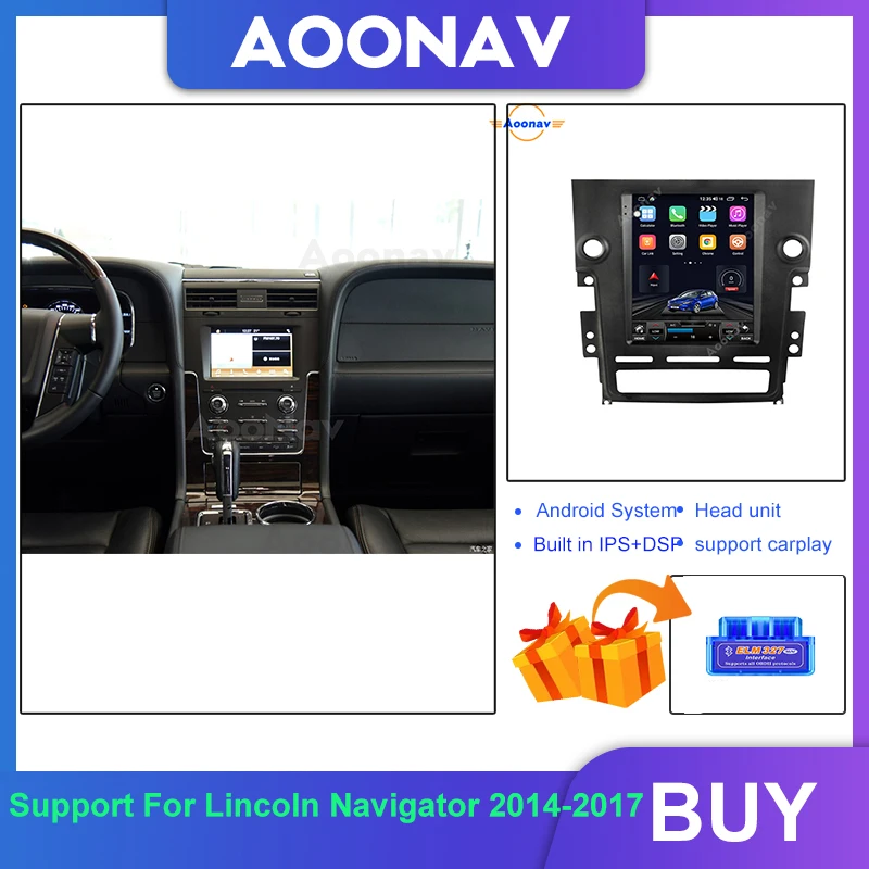 

Автомагнитола для Lincoln Navigator 2014-2017, вертикальный экран, GPS-навигация, Авторадио, система Android, мультимедийный плеер