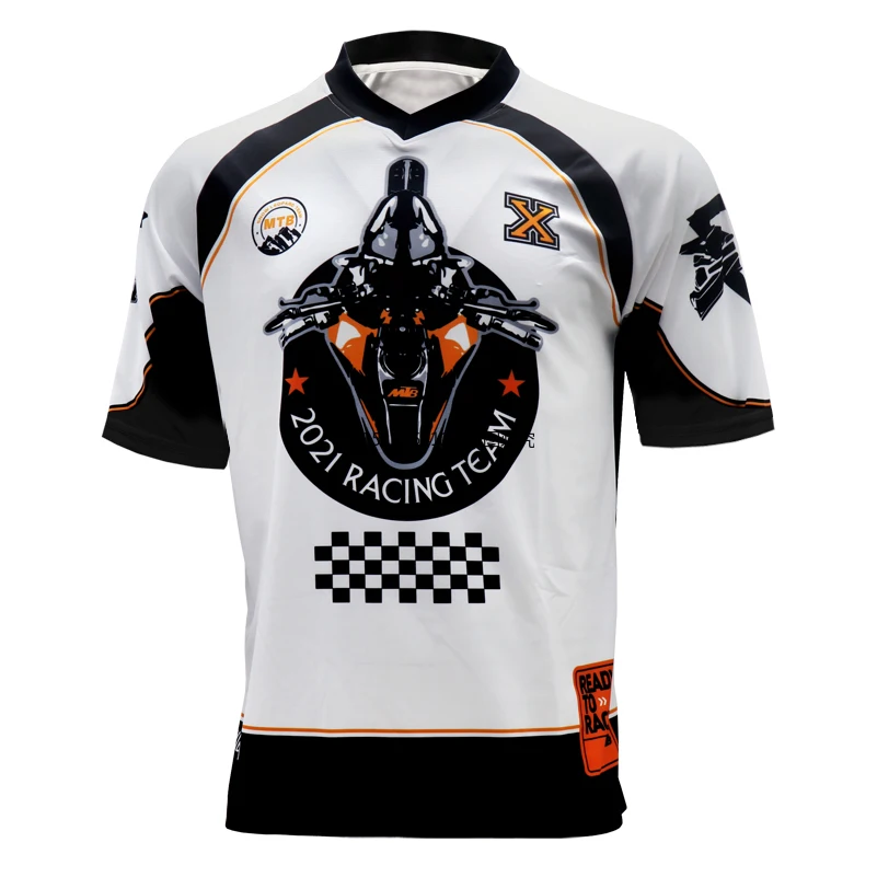 

2021 Short Sleeve MTB Jersey Enduro Motocross T Shirt Maillot DH Moto MX Downhill Clothing Off Road Mountain Cycling Wear