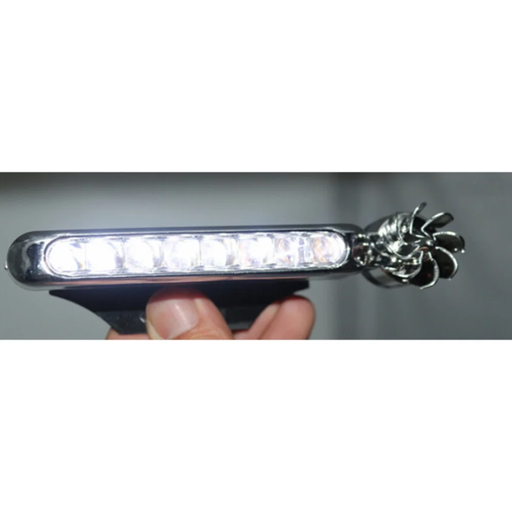 

Pair of Car 8 LED Wind Power Daytime Running Light Lamp Ornament (Blue)