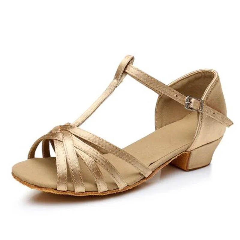 Children/Women Professional Latin Dance Shoes Woman/Kids Tango Salsa ballroom Dancing Ladies Square Low Heel Sandals 24-41 | Спорт и