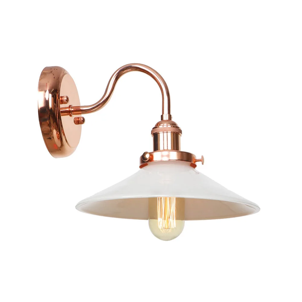 Современный настенный светильник светодиодный из розового золота с железом