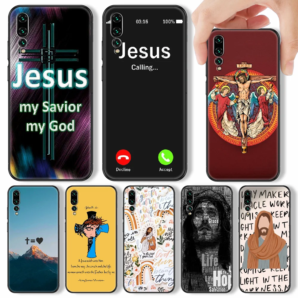 Чехол для телефона с текстом Библии Иисусом христианским Huawei P Mate P10 P20 P30 P40 10 20 Smart Z