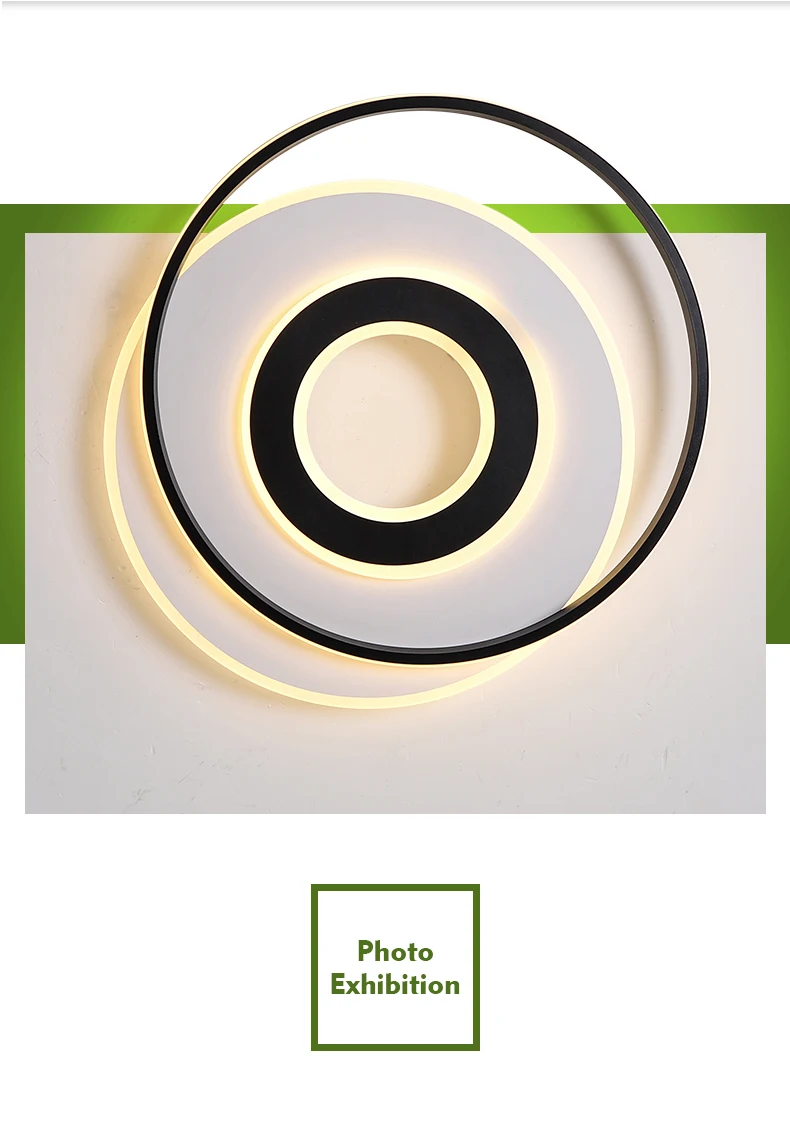 Круглая современная люстра освещение черный и белый блеск люстры ledLamp для гостиной спальни кухни Светодиодная потолочная люстра
