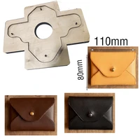 diy leather craft coin bag cardholder women envelope wallet one piece die cutting knife mold metal hollowed punch tool