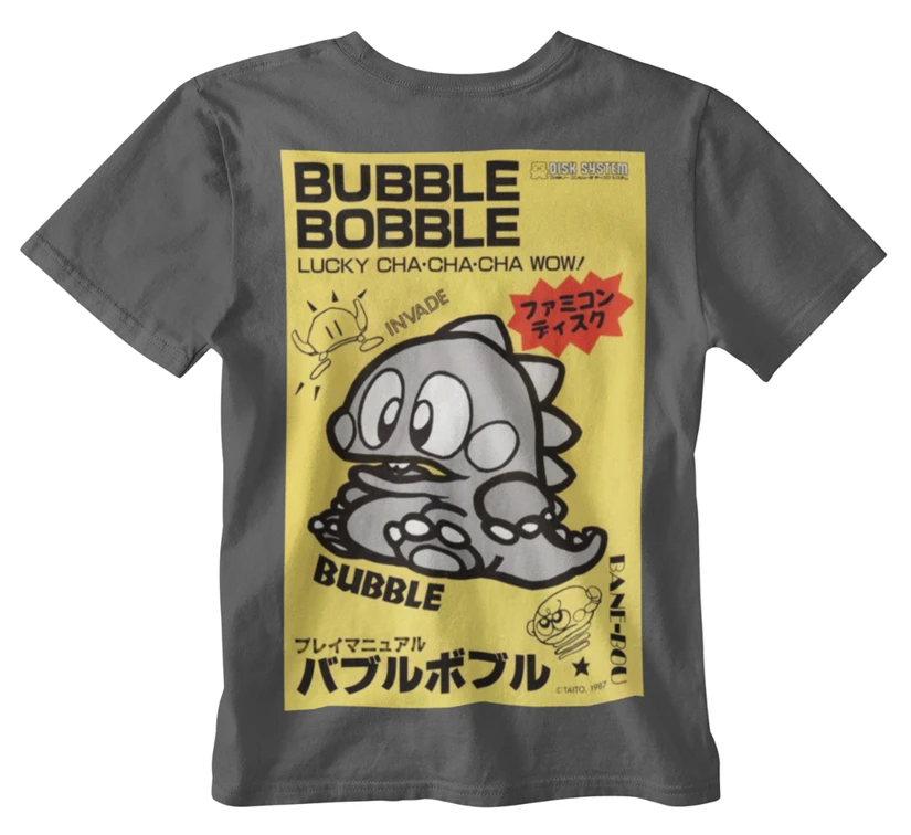 Bubble Bobble футболка классная японская постер унисекс крутая смешной геймер аниме