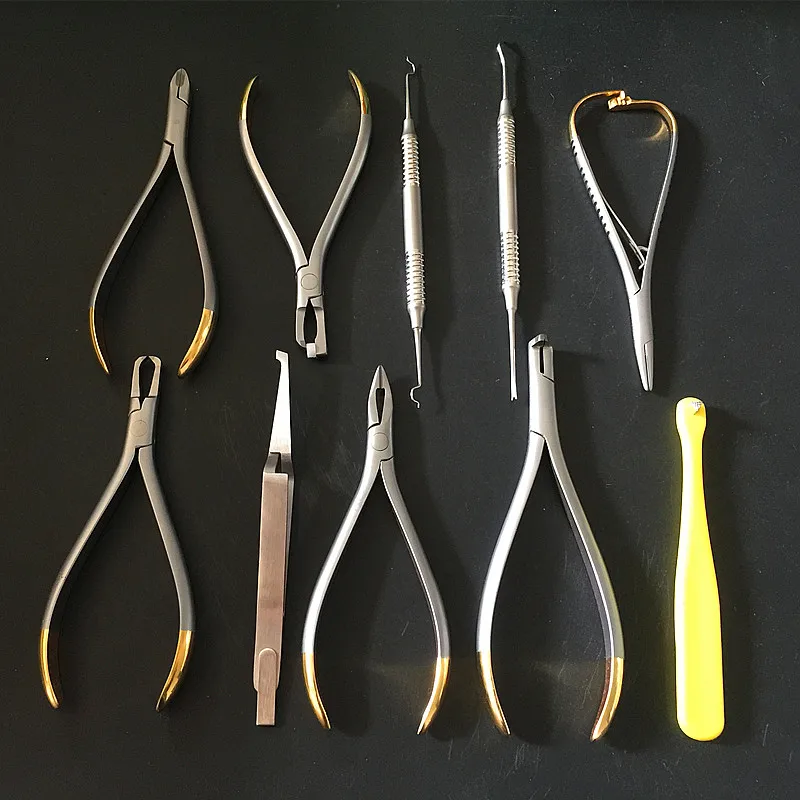 10 шт. хорошее качество Стоматологические Ортодонтические инструменты набор