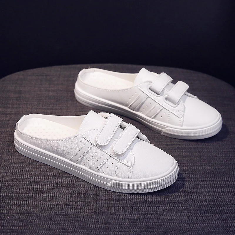 Женские красные тапочки на плоской подошве Baotou белые туфли толстой лето 2019 |