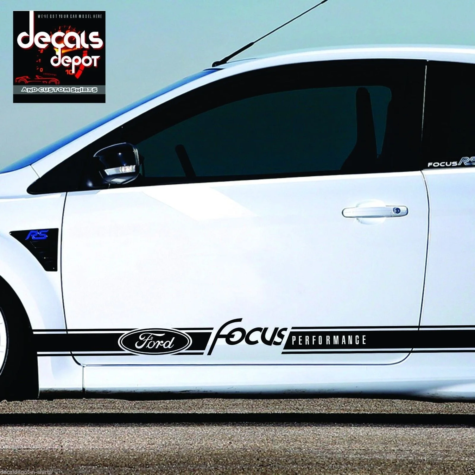 

Для виниловых наклеек 2x подходит для FORD Focus RS, SE, ST Trend, Sport HatchbckTinanium