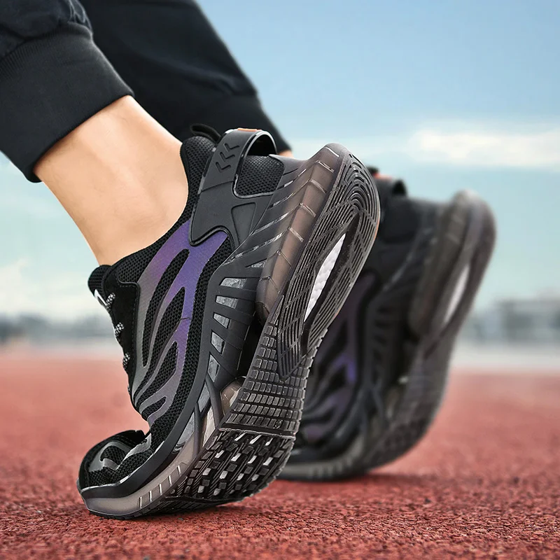 

Professional Marathon Running Shoes Athletic Air Night Run Shoes Breathable Men Sport Jogging Shoe Reflective Shoes Arch Support