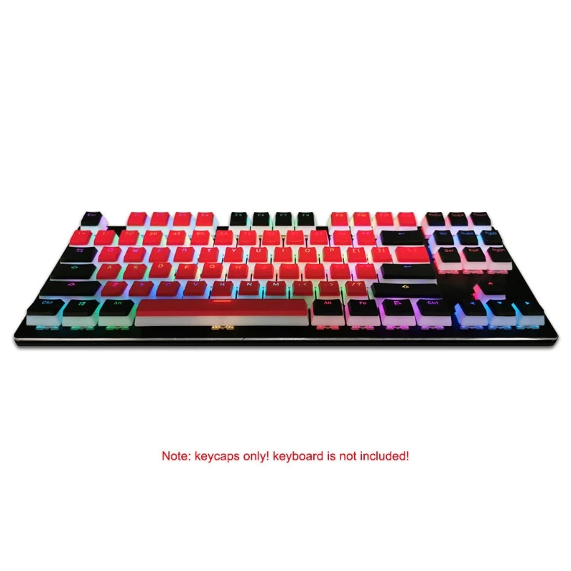 

Gaming Keycaps Durable PBT Keycap for Mechanical Keyboard Cherry Mx Switch 104keys/Set Two-color Pudding Backlit Keyset