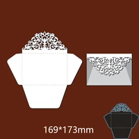 new metal cutting dies hollow lace envelope stencils for diy scrapbooking paper cards craft making craft decoration169173mm