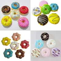 6pcs soft artificial fake bread donuts doughnuts stress relief toy squeeze toys simulation cake model wedding decoration