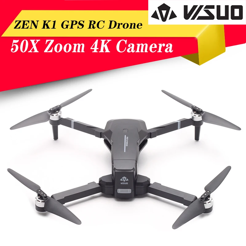 VISUO ZEN K1 Радиоуправляемый бесщеточный 5G WIFI GPS 50X Zoom 4K широкоугольная HD Двойная