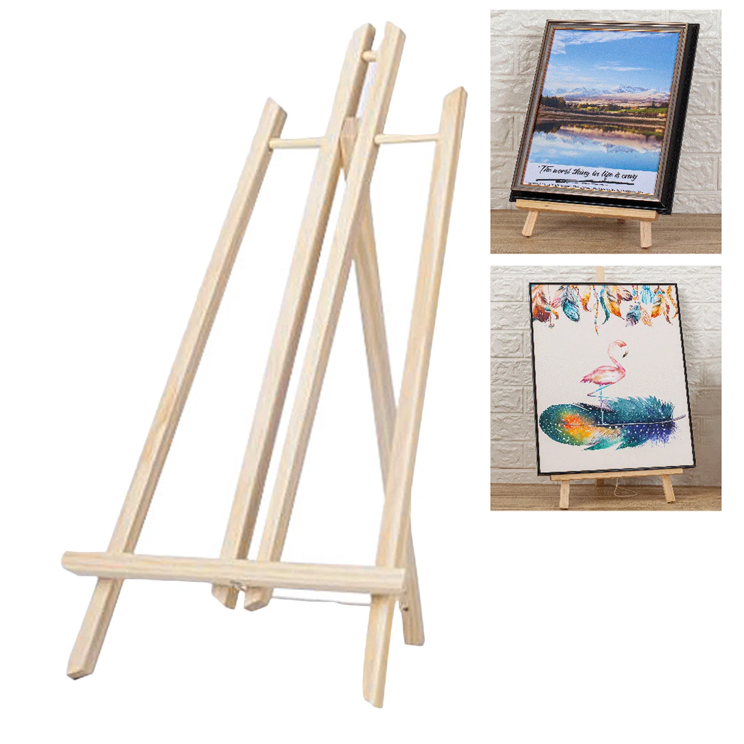 30/40/50cm Portable Wooden Easel Display Shelf Holder Stand for Artist Painting Sketching DIY Arts Photo Cards Displaying