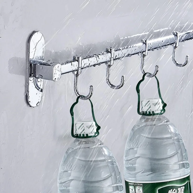 

Punch-Free Hook Racks Kitchen Storage Rack Knife Wall Hanging Storage Pendant Multi-Function Pot Rack Kitchen Stainless Steel