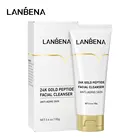 LANBENA очищающее средство для лица 24K пептид Антивозрастной плотный Поролоновый очиститель для лица Разогревающий укрепляющий антиоксидантный жир очистка грязи уход за кожей