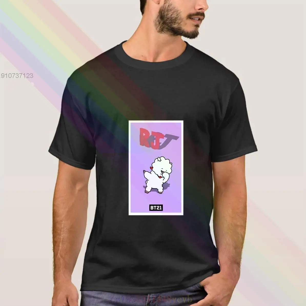 Новинка 2020 летняя коллекция BT21 RJ Dab с логотипом популярная футболка из 100% хлопка