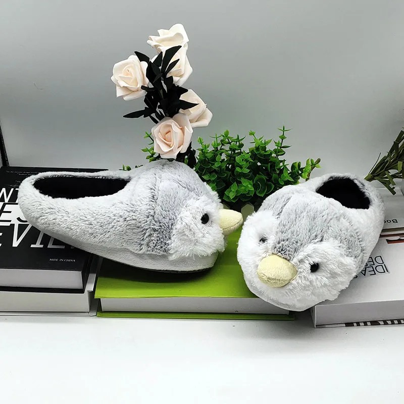 Penguin Specia Offer Custom Warm Winter Lovers Home Slippers Thick Soft Bottom Shoes Floor Fur Timber Land Snow | Обувь