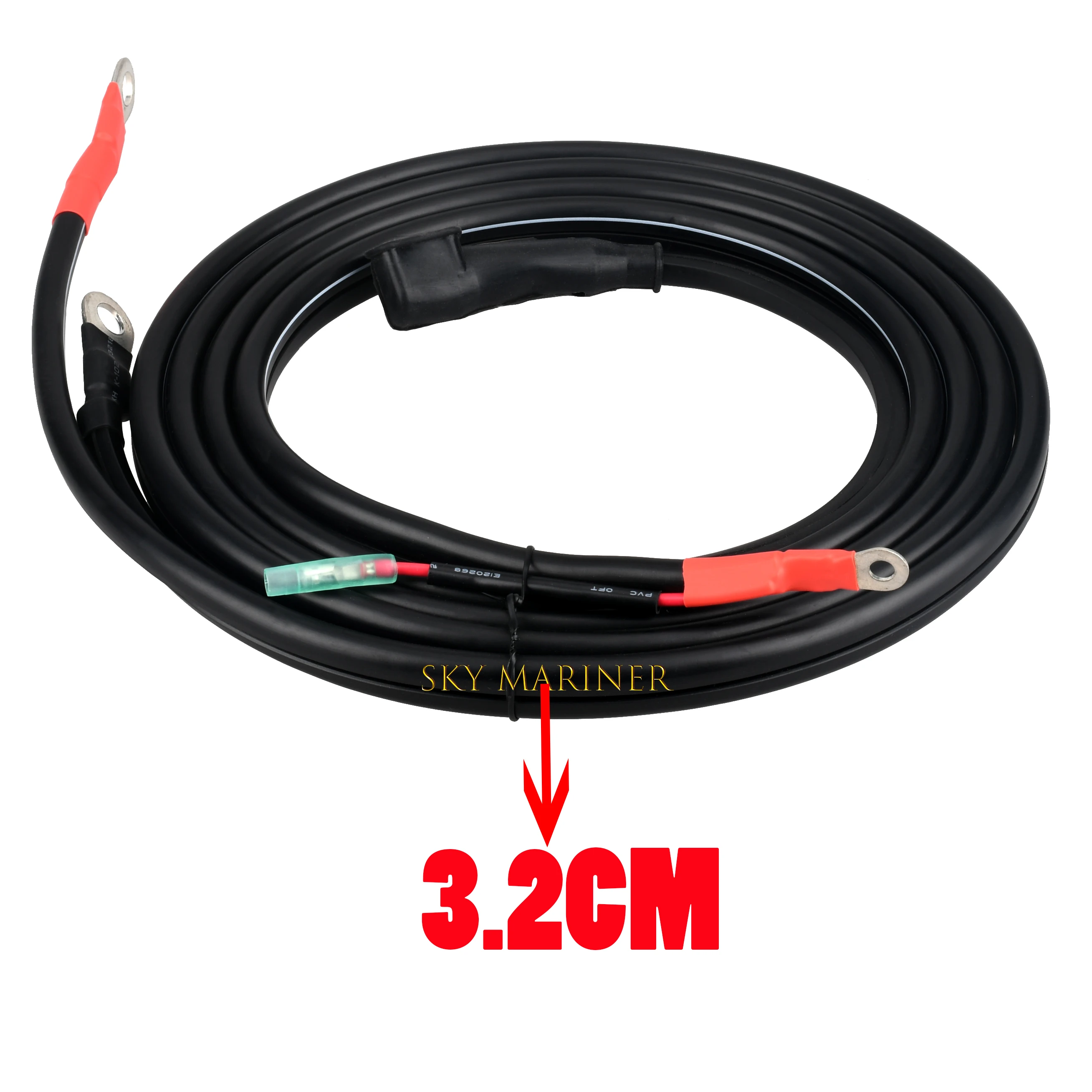 6H0-82105-12 Outboard Battery Cable for yamaha outboare motor Outboard Engine Cable length: 3.2m 6H0-82105 boat motor