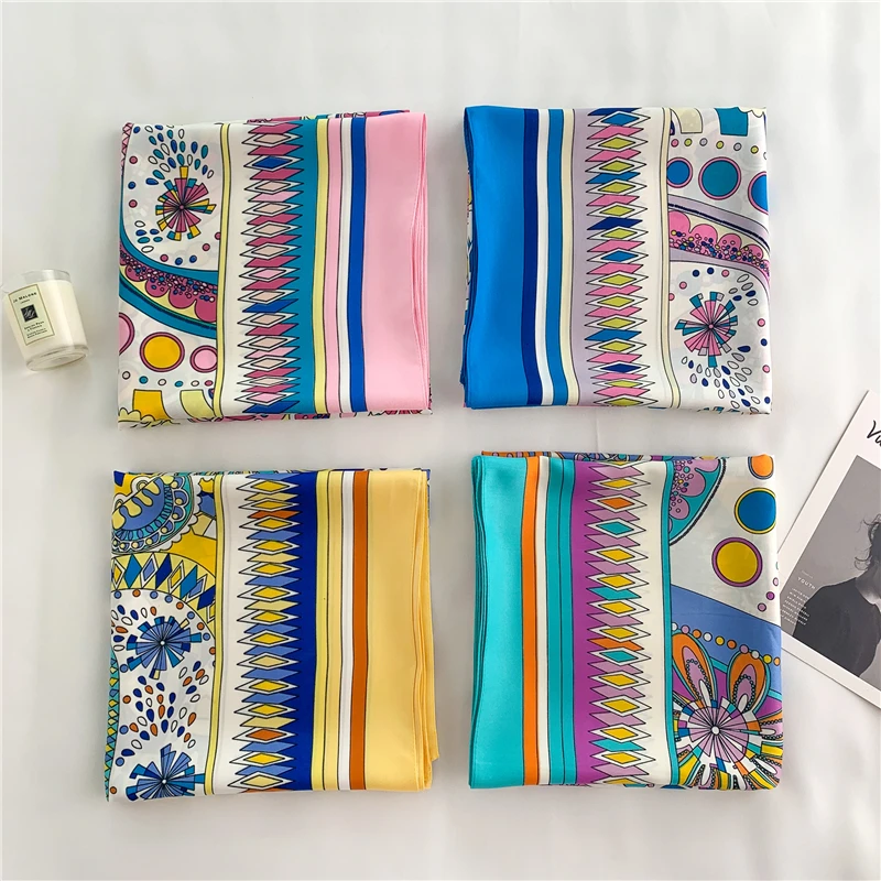 Женский платок с квадратным вырезом модный бандана роскошный брендовый