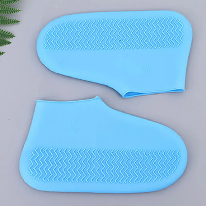 Yellow Silicone Shoe Covers Unisex Waterproof Rain Boot Covers Reusable Overshoes Non-slip Thickened Outdoor Shoe Protector Hot