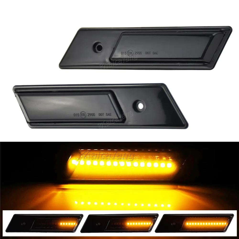 

2Pcs Suitable For BMW E32 E34 E36 1990-1996 M3 M5 3 5 7 SERIES Dynamic LED Car Side Marker Lights Repeater Signal Lights