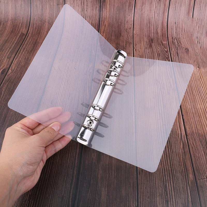 

1pcs creative transparent twill pp binder shell a6 a5 six-hole b5 nine-hole folder PVC High Quality New Arrival 2021