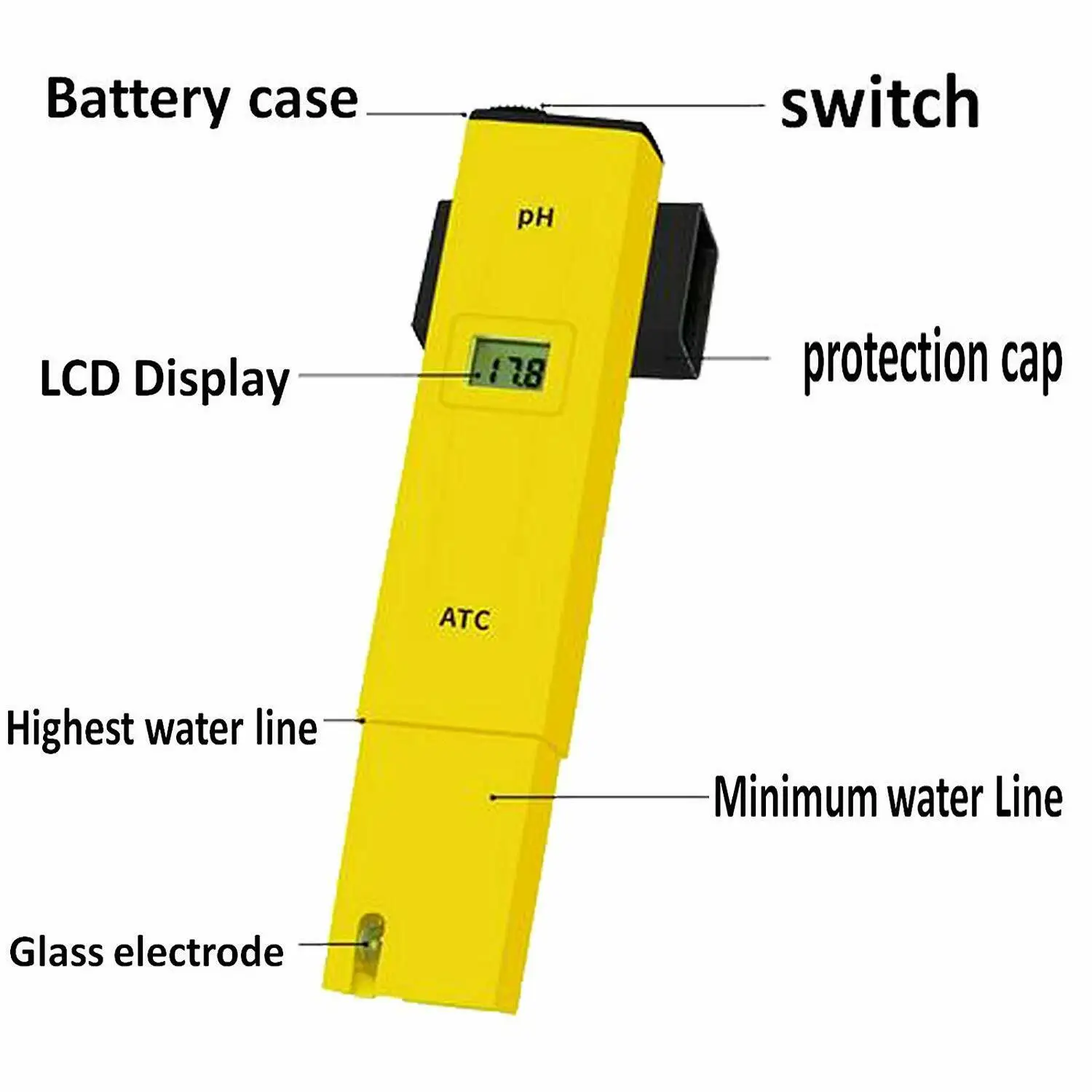 Цифровой измеритель PH для аквариума бассейна спа воды с ЖК-дисплеем |