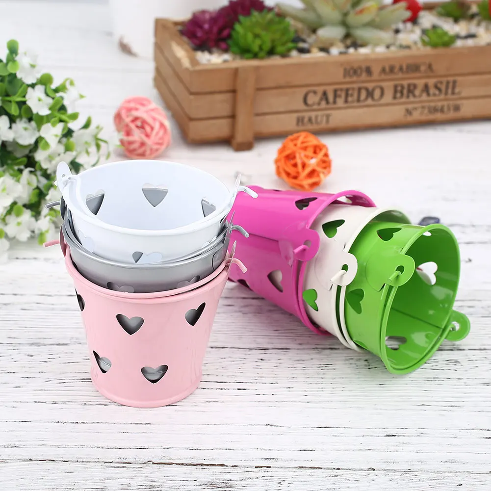 Мини металлическое ведро коробка для конфет пустой Железный цветочный горшок