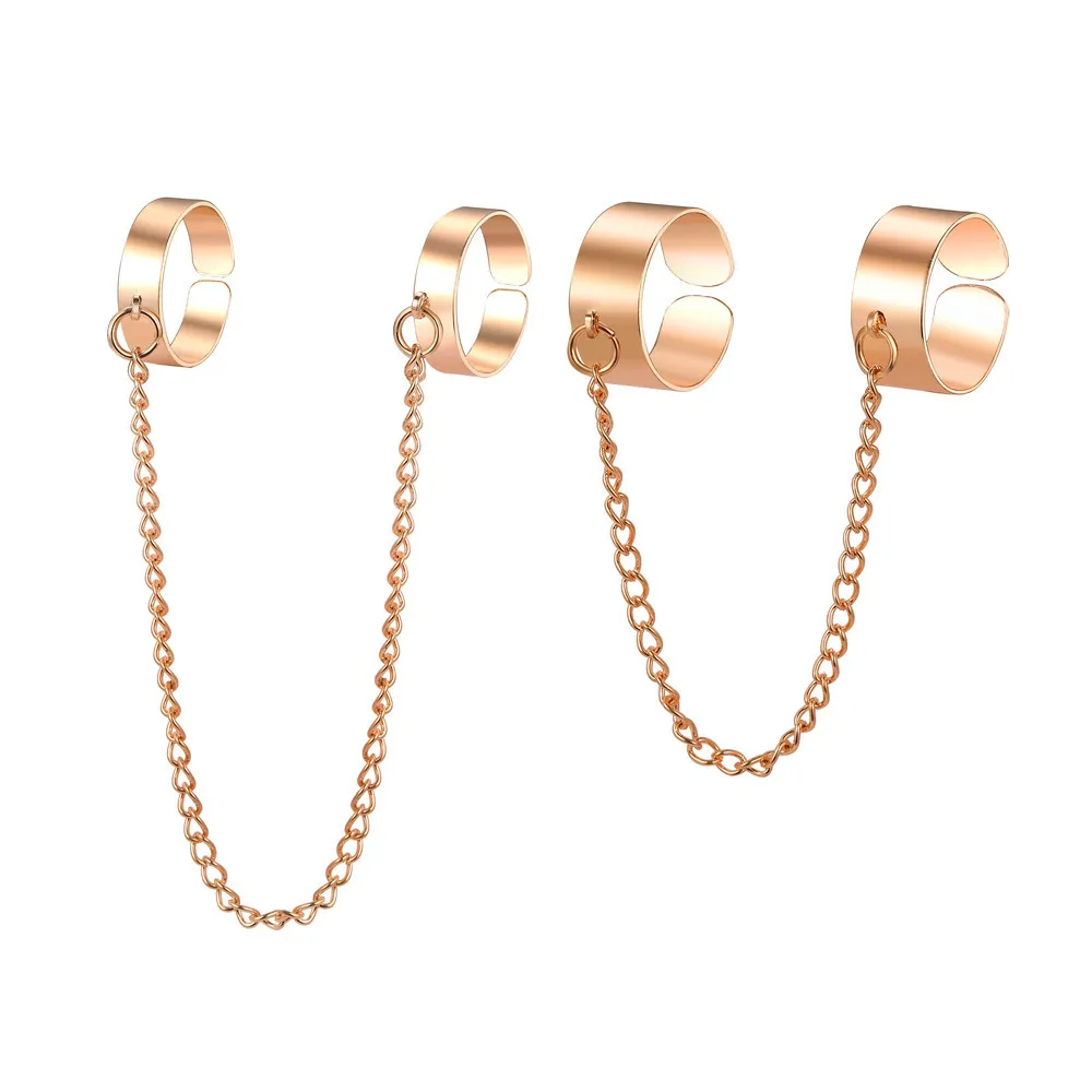 Fashion Metal Open Chain One-piece Ring Women's Popular Hip-hop Campus Party Accessories | Украшения и аксессуары